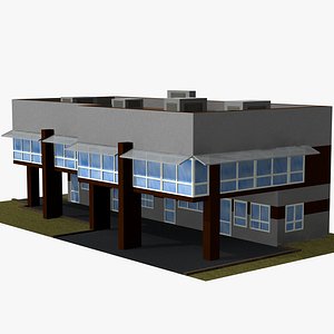 small low poly australian commercial or industrial building -c20 3D model