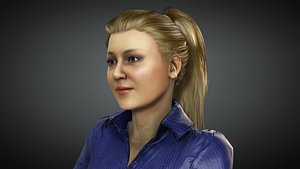 Business Woman - Game ready - rigged and blendshapes