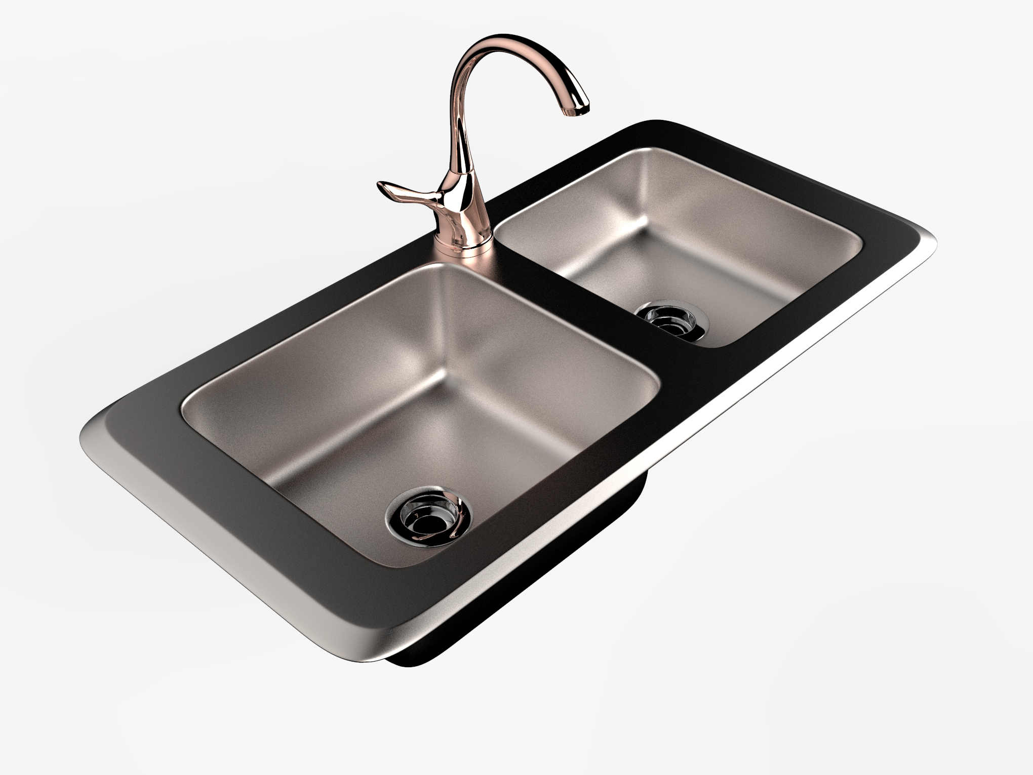 kitchen sink 3d render