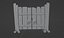 wooden door Low-poly