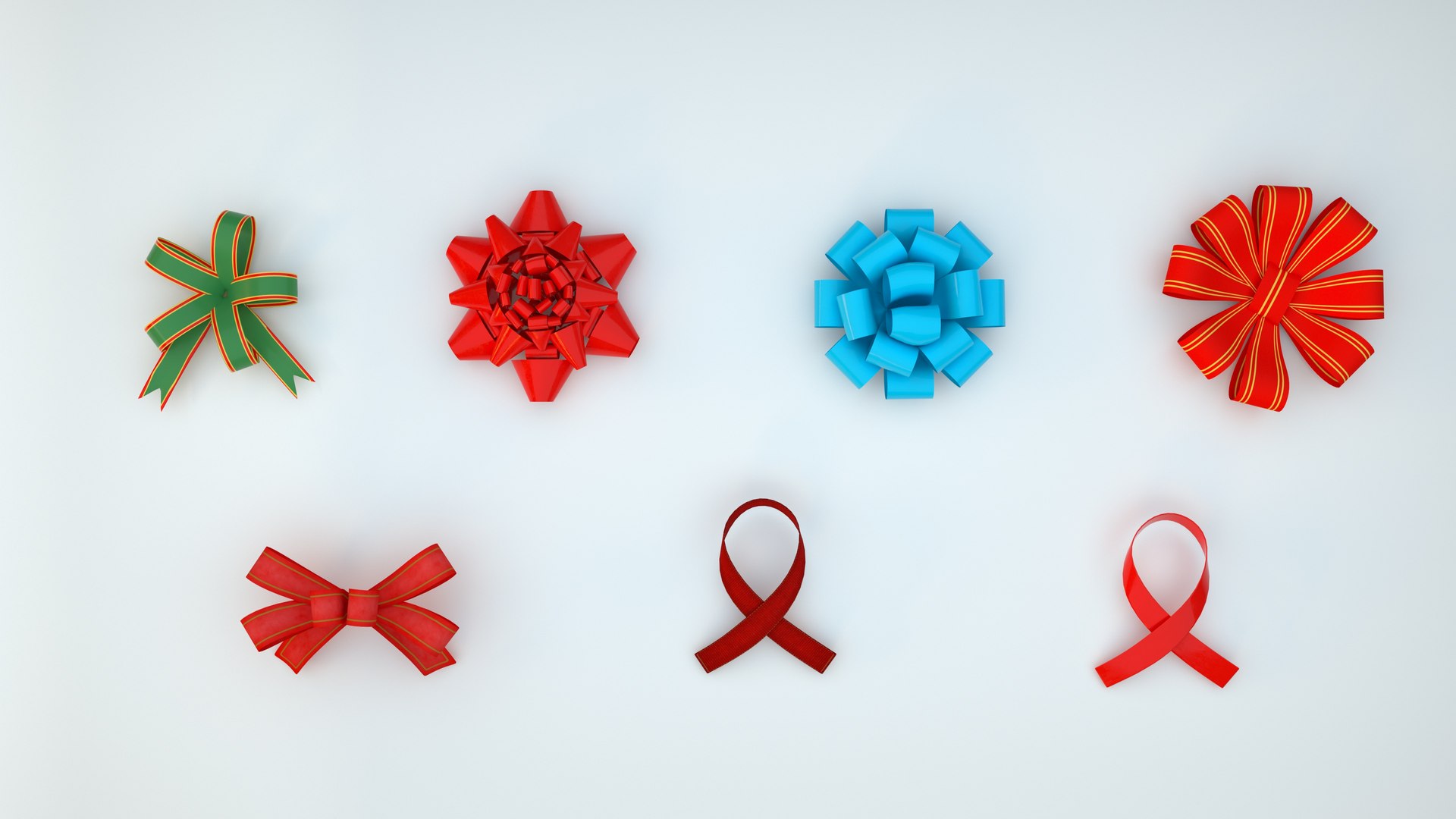 Ribbons Set 3D Model - TurboSquid 1725987