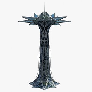 3d model futuristic architectural