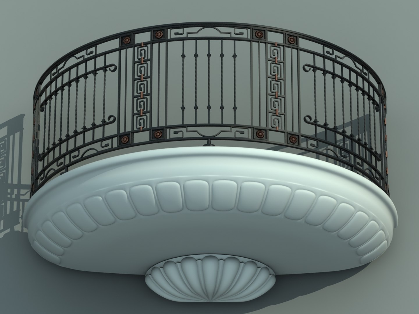 3D Architectural Balcony Model - TurboSquid 1491809