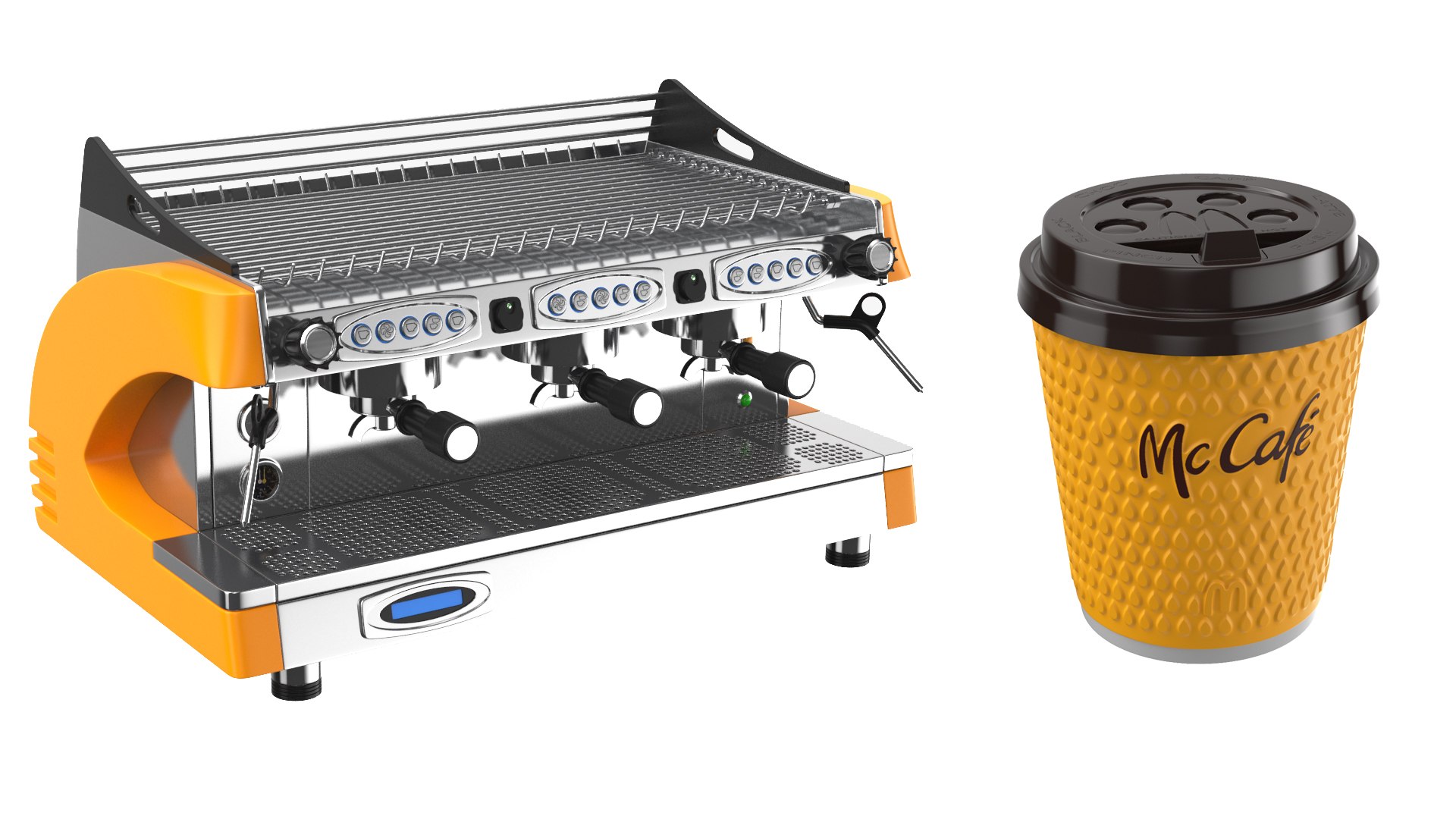 Detailed Mc Espresso Maker With Cup Model - TurboSquid 2013611