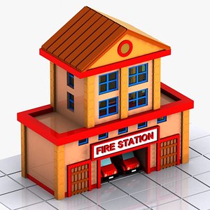 station s cartoon 3d model