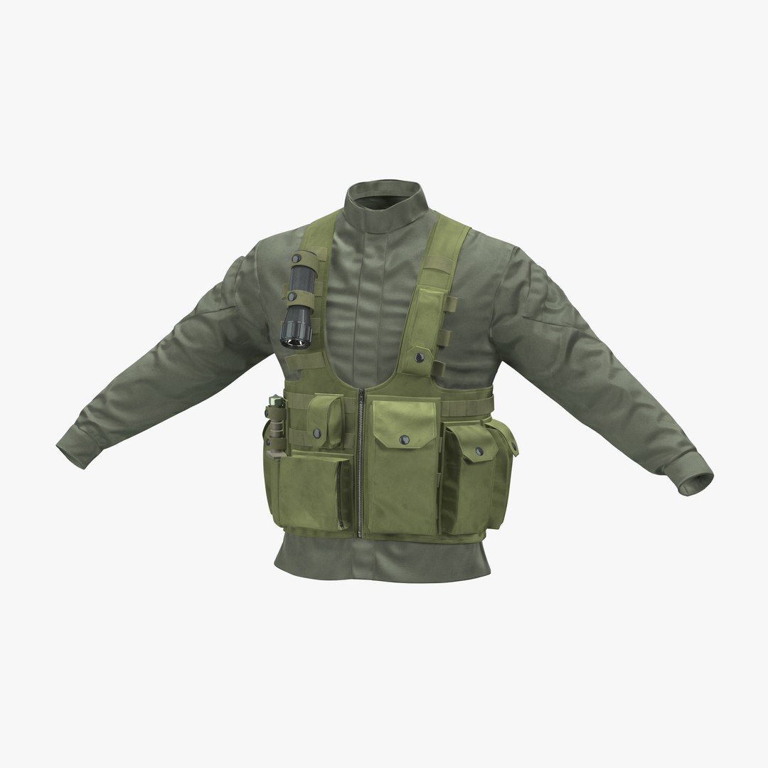 Military Jacket 3D Model 3D model preview
