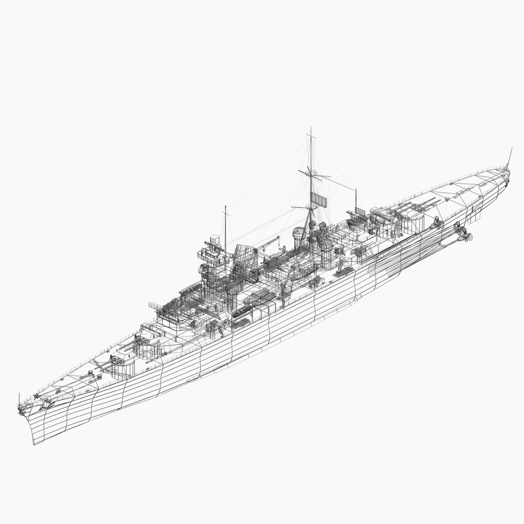 3d heavy cruiser prinz eugen model