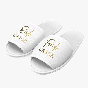 Glamour Grace Bride Slippers 3D