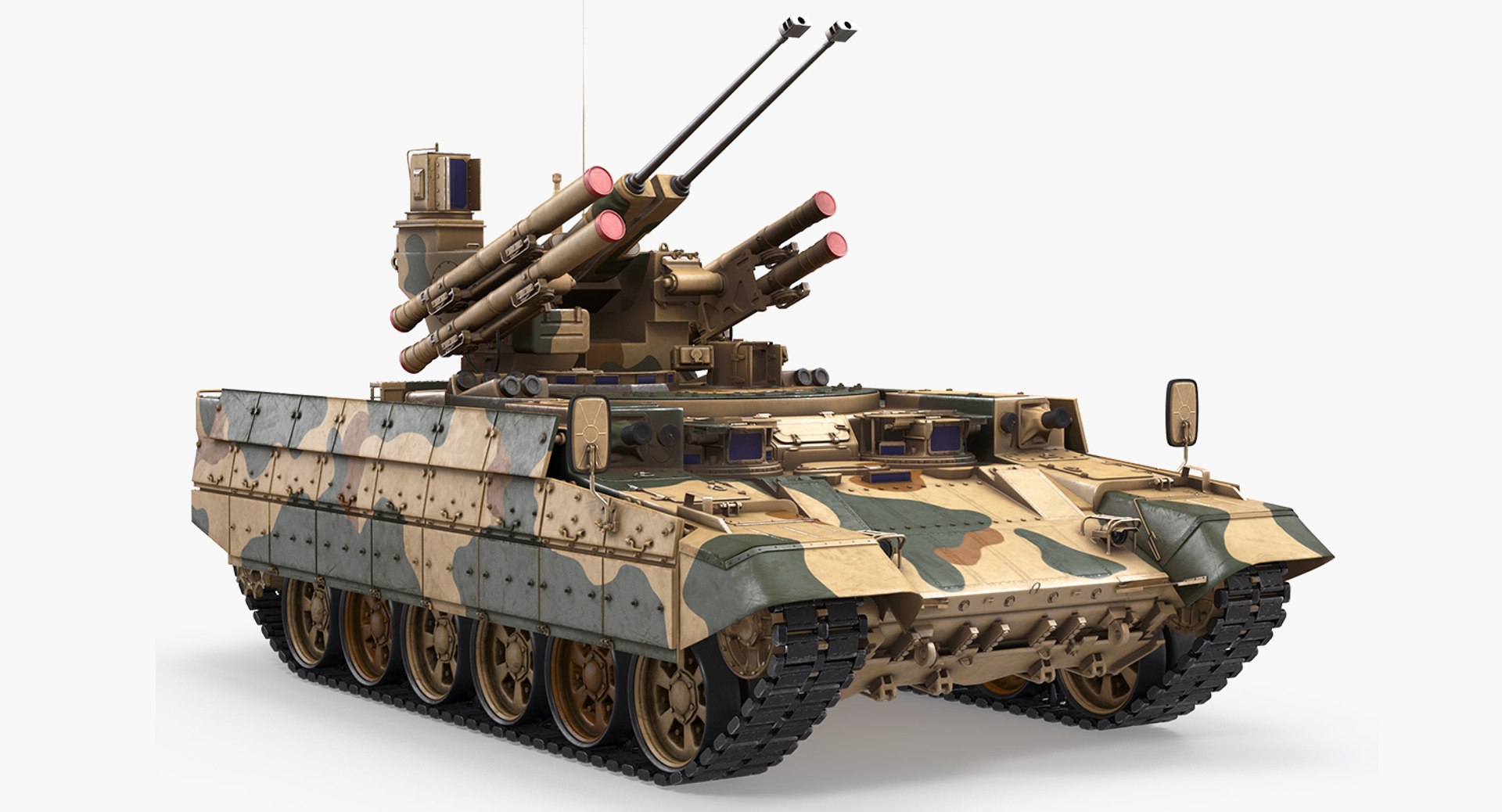 Russian Armored Fighting Vehicle BMPT Rigged 3D Model 3D model preview