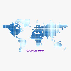 Pixel World Map 3D