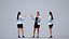 Basics0533 - A set containing 5 models of male and female adults standing in business attire in offi