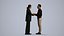 Basics0782 - A set containing 5 models of male and female adults standing in business attire in offi