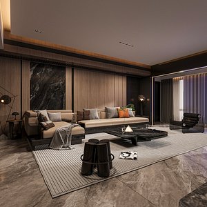 3D model Modern living room