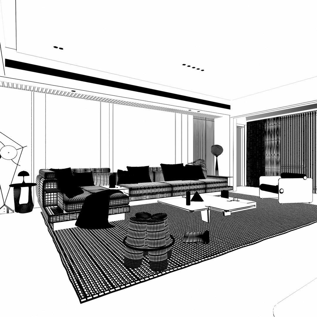3D Model Modern Living Room - TurboSquid 2382002