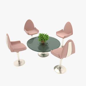 urban design chairs table 3D