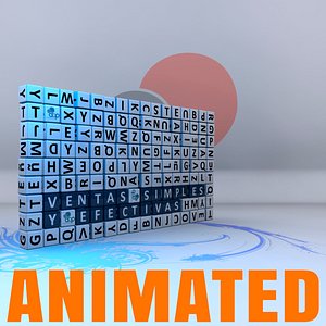 tv set dices screen 3d model