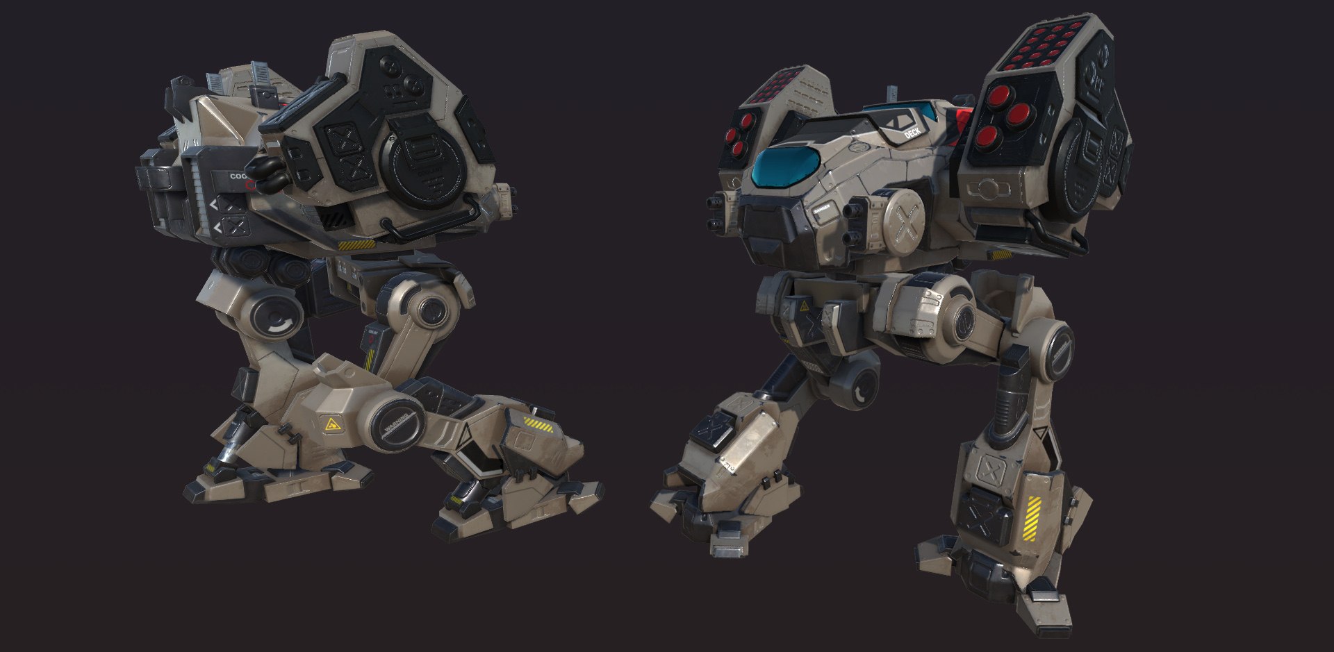 Pbr Modular Mechs V2 3D Model - TurboSquid 1427266