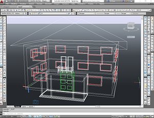 house scene 3d dwg