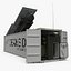 40ft Container with Ballistic Missile Launcher Rigged for Maya 3D model