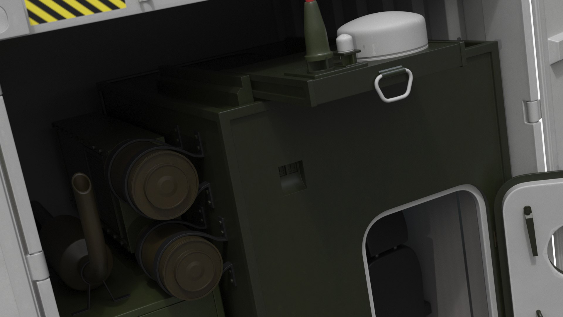 40ft Container With Ballistic Missile Launcher Rigged For Maya 3D Model ...