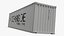 40ft Container with Ballistic Missile Launcher Rigged for Maya 3D model