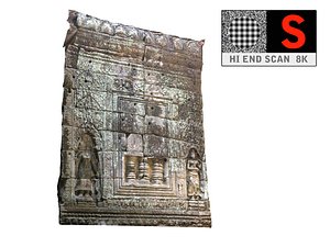 obj cambodia temple wall 8k