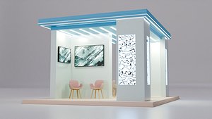 Exhibition Stall or Booth Design for advertisement 3D