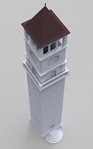 3D Printable Fully Detailed Tirana Clock Tower Sculpt model