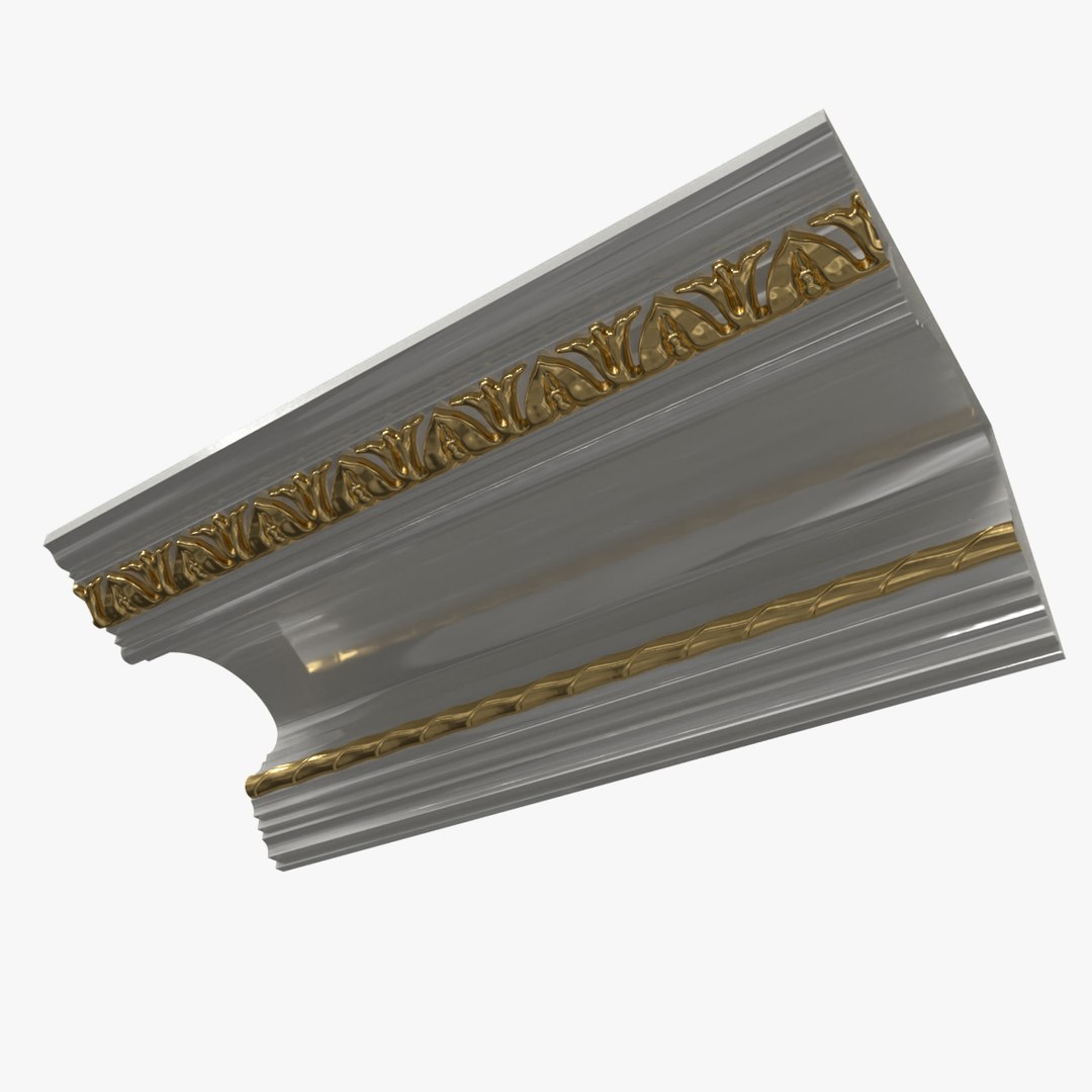 3D Patterned Cornice Gypsum Plaster DK4 - TurboSquid 1991327