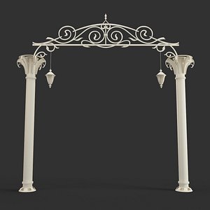 Arch Entry Columns & Lights
