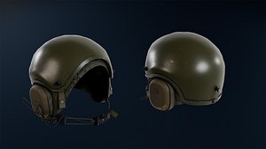 CI9-89-EVO - Combat Vehicle Italy Crewman Helmet low-poly