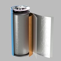 Animated Li-ion battery 18650 (internal organization)