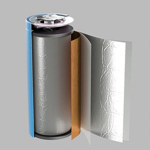 Animated Li-ion battery 18650 (internal organization)