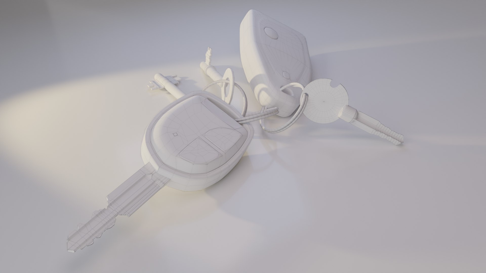 Car House Keys With Security Key And Remote Conrol 3D TurboSquid 1954595