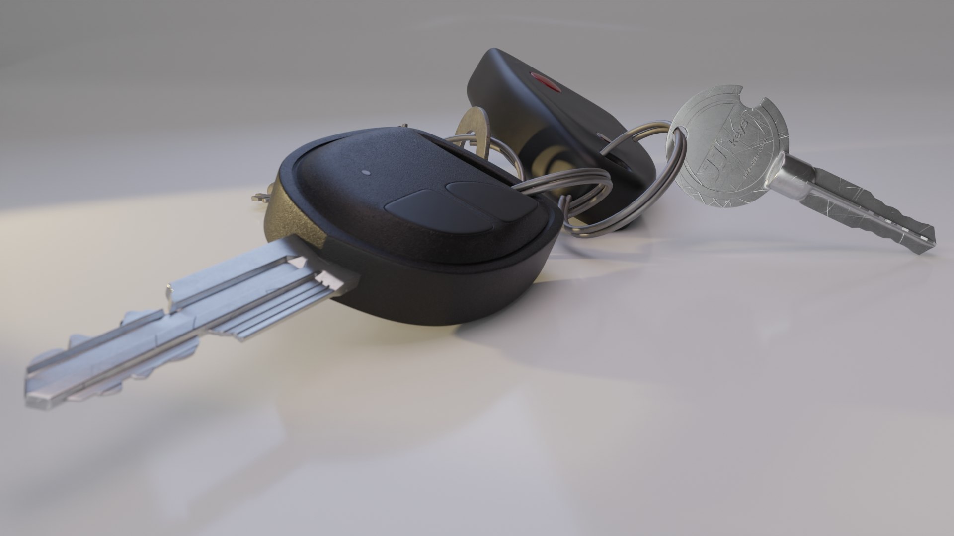 Car House Keys With Security Key And Remote Conrol 3D TurboSquid 1954595