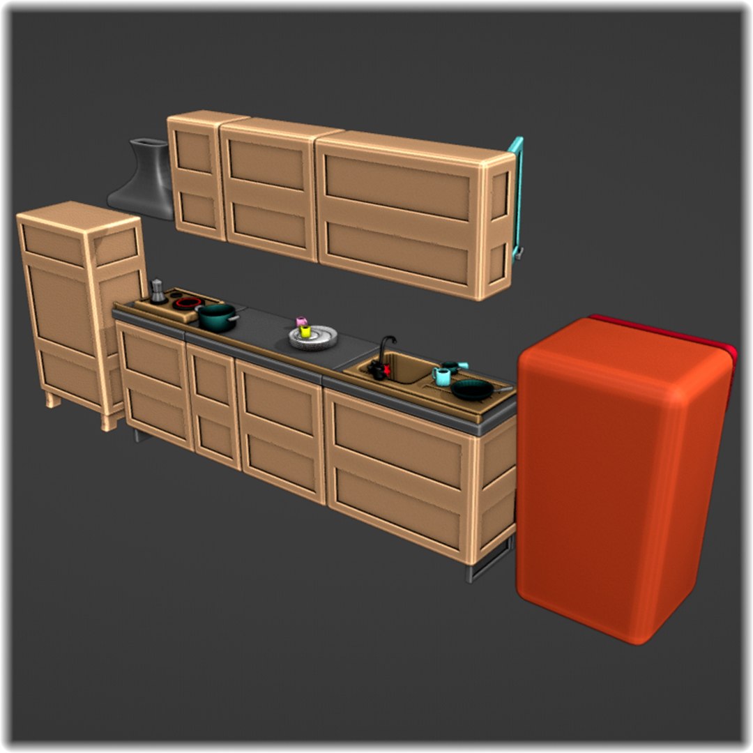 Modello 3D Cucina con accessori Cartoon obj 3D model https://p.turbosquid.com/ts-thumb/9W/dFB1Yp/7d/14cucina3dmodel/jpg/1677670413/1920x1080/fit_q87/5d7b29e57a3de4296b27d14a1ecc88b46e386bca/14cucina3dmodel.jpg