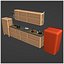 Modello 3D Cucina con accessori Cartoon obj