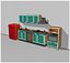 Modello 3D Cucina con accessori Cartoon obj