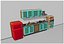 Modello 3D Cucina con accessori Cartoon obj