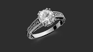 3D Vintage Engagement Ring