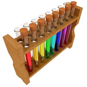 Test Tube + Rack + Cork