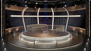 Virtual TV Studio Chat Set 20
