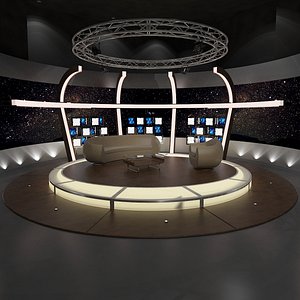 virtual sets tv studio 3D model
