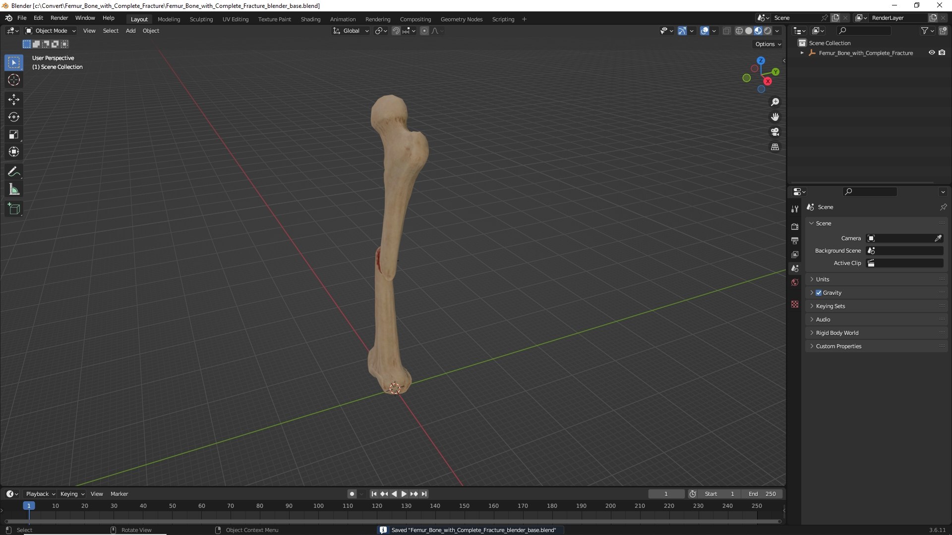 3D Femur Bone with Complete Fracture https://p.turbosquid.com/ts-thumb/9W/uOJLFo/Cn/femur_bone_with_complete_fracture_1001/jpg/1782799978/1920x1080/fit_q87/8082b461c40641c607ee4ff18c09ae2dd8d19d3c/femur_bone_with_complete_fracture_1001.jpg