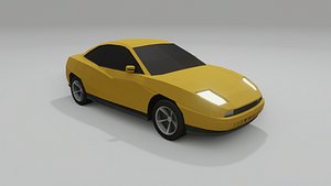 Fiat Coupe low poly 3D model