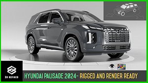 Hyundai Palisade 2024 -highres-Rigged and Render Ready
