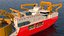 Nexans Aurora Cable Layer Vessel Rigged