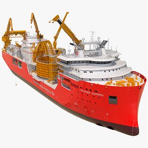 Nexans Aurora Cable Layer Vessel Rigged