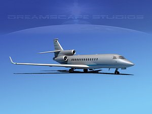 3d model 7x dassault falcon