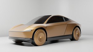 3D Tesla Cybercab Robotaxi 3D Model Low-poly 3D model
